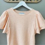 Madewell Flutter Sleeve Tee Shirt Top Light Pink Sz XXS Photo 1