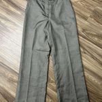 Carolina Herrera  Sz 10 Silk Pants Trouser Taupe Green Gray Straight Lined Italy Photo 1