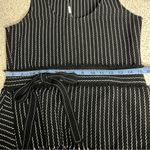 Derek Lam NWT  10 Crosby Waist Tie Peplum Tank Womens Size 6 Black White Textured Photo 11