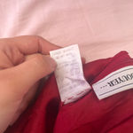 Red French Chemise Slip Dress with Embroidered Detail Size 38 Photo 5