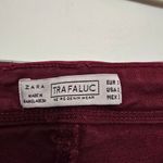 ZARA  Trafaluc Denim Red Burgundy Skinny Jeans Photo 1
