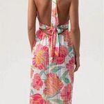 Trina Turk NEW Poppy Sleeveless Halter Midi Dress Swimsuit Coverup Sundress M Photo 1