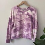 Wildfox Star Print Sweatshirt Crew Neck Long Sleeve Slit Hem Casual Stretch EUC Photo 9