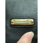 Steve Madden  Rose Foldover Magnetic Zip Up Clutch Purse Black Faux Leather EUC! Photo 5