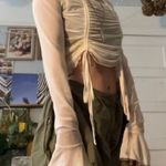 Princess Polly Fairy Core Cream Mesh Long Sleeve Top Photo 5