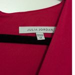 Julia Jordan Plunge V-Neck Draped Maxi Dress Red Long Sleeve Womens 14 NEW Gown Photo 3