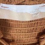 North End Crop Top Womens S Burnt Orange Long Sleeve Smocked Off Shoulder Earthy Photo 4