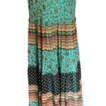 Goodclothes  Vintage Floral Print Boho Ruffled Maxi Skirt Photo 2