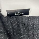 Lulus Dress Women's Small Black Ruched Tool Party Mini Dots Sleeveless Lined Photo 4