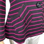 Cheryl Nash Windridge Womens Tailored Blazer Suit Jacket Striped Black Pink Med Photo 3