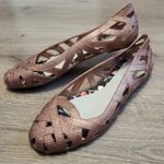 Melissa  + Jason Wu Women's Rose Gold Metallic Woven Flats size 6 Designer Collab Photo 0