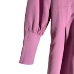 Tibi  Pink Lace Up Corset Long Sleeve Twill Midi Dress Size 10 Photo 11