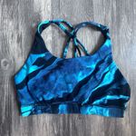 Energy Marble Print Black-Blue Bra SZ 6 Lululemon Sports Bra Photo 4