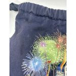 Disney Walt  World Mickey Mouse Castle Cinch Drawstring Backpack Bag Navy Blue Photo 4