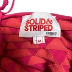 Solid & Striped  Kiana Red Geometric Knit Halter Cut Out Sleeveless Midi Dress M Photo 3