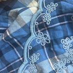 Love Shack Fancy  Blue Plaid Ruffle Dress Photo 7