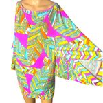 Trina Turk Pink and Green Geometric Mini Dress XS/S Photo 4
