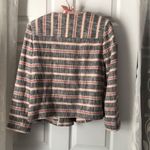 ZARA tweed cropped striped blazer jacket, size small Photo 7