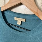 Burberry  Brit Teal 100% Extra Fine Merino Wool Round Neck Sweater Womens Medium‎ Photo 1