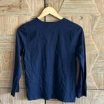 Lauren Jeans Co. Ralph Lauren Women's Navy Blue Long Sleeve Top Size PM Photo 2