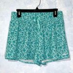 Reebok 🌸3/$15🌸 Women’s Turquoise Cheetah Print Elastic Drawstring Waist Shorts M Photo 0
