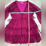 BaeVely Vibrant Magenta Long Sleeve Dress Size L Pink Size L Photo 2