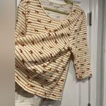 NWOT Serengeti Size 2X Mustard Stripe Red Fox Long Sleeve Crew Neck Tee Shirt Gold Photo 5
