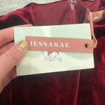 Jessakae NWT red velvet long sleeve bodycon mini dress size 2XL P13 Photo 5