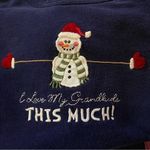 Vintage 90s Top Stitch Morning Sun Snowman Sweatshirt Navy Blue Size undefined Photo 2