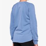 NWT 100% Blue THORUNN Fleece Pullover Crewneck Sweatshirt Size M Photo 1