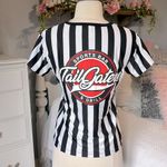 The Bar TailGaters Sports Grill Striped VNeck Shirt Womens Medium Photo 7