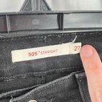 Levi's  505 Straight Leg Black Jeans Size 27 Photo 4