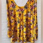 Speechless Mustard Yellow Floral Long Lace Bell Sleeve A-Line Shift Dress Size L Photo 2