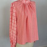 Stine Goya Eddy Plaid Blouse in Red Size M Photo 2