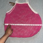 Urban Outfitters UO Colorblock Pink & White Mesh Market Tote Bag Sold Out Stock Photo 2
