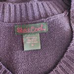 she's cool Y2K Purple Cable Knit Sweater Dress Short Sleeve Whimsigoth Winter S Photo 8