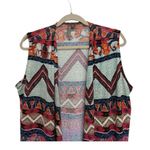 Briana & Em Aztec Boho Open Front Vest Bohemian Size XL Layering Festival Photo 1