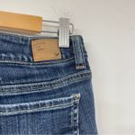 American Eagle  Rolled Hem Shorty Jean Shorts Womens 8 Blue Denim Stretch Zip Fly Photo 5