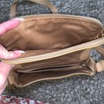 Fossil camel tan color cowhide leather fold over crossbody bag lots of details Photo 10