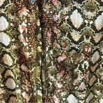 Velvet Heart XL Womens Black Snakeskin Print Button Down Shirt Long Sleeve Photo 3