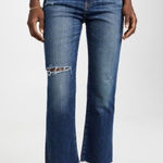MOUSSY VINTAGE MV Rhode Cropped Flare Jeans Size 25 Blue Photo 0