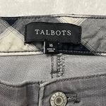 Talbots Straight Leg Ankle Jeans Women's Plus Size 16 Plaid Hem Accent Gray Photo 4