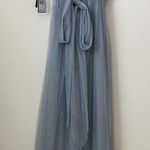 Adrianna Papell  Strapless Tulle Convertible Gown in Slate Size: 8 Photo 9