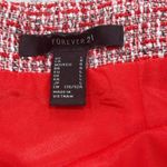 Forever 21 Junior's Red Plaid Sleeveless Overall Tweed Dress Size L Photo 5