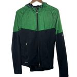 Nike  Dri-Fit Running Green & Black Full-Zip Hooded Jacket Women's Small Photo 1