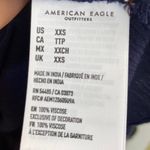 American Eagle  Embroidered Navy Off-the-Shoulder Cold Shoulder Top NWT AE Photo 7