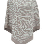 Barefoot Dreams  Cozychic Lite Ocean Breeze Poncho In Faded Rose-Animal Print Photo 0