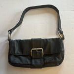 wilson's leather WILSON BLACK LEATHER SHOULDER BAG SILVER BUCKLE IN FRONTONE ZIPPER INSIDE Photo 0