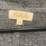 Listicle  Dark Gray Fringe Poncho Photo 5