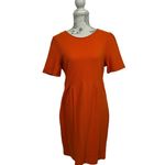 Daniel Cremieux Cremieux‎ Orange Short Sleeve Textured Sheath Dress Size M Photo 1